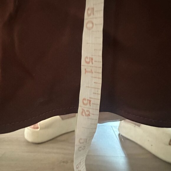 Zara Brown Surplice V-neck Satin Slip Midi Dress Side Slit Size Small - Picture 12 of 12